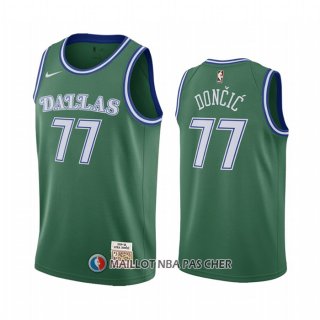 Maillot Dallas Mavericks Luka Doncic NO 77 Mitchell & Ness 2018-19 Vert