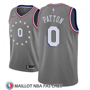 Maillot Philadelphia 76ers Justin Patton No 0 Ciudad 2018-19 Gris