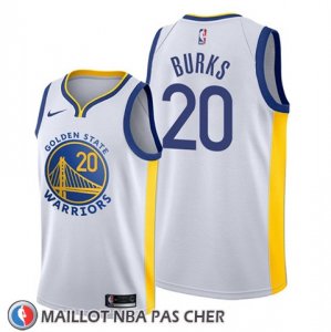 Maillot Golden State Warriors Alec Burks Association 2019-20 Blanc