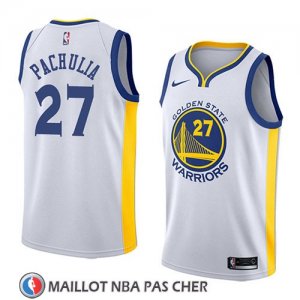 Maillot Golden State Warriors Zaza Pachulia No 27 Association 2018 Blanc