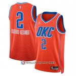 Maillot Oklahoma City Thunder Shai Gilgeous-Alexander NO 2 Statement Orange