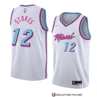 Maillot Miami Heat Jarnell Stokes Ville 2018 Blanc