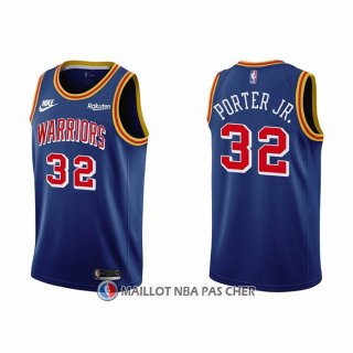 Maillot Golden State Warriors Otto Porter JR. NO 32 75th Anniversary Bleu