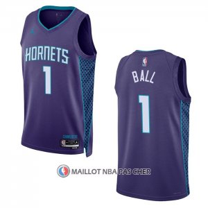 Maillot Charlotte Hornets Lamelo Ball NO 1 Statement 2022-23 Volet