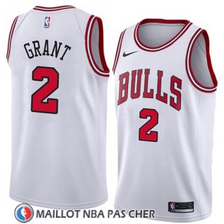 Maillot Chicago Bulls Jerian Grant No 2 Association 2018 Blanc