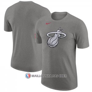 Maillot Manche Courte Miami Heat Ville 2023-24 Gris