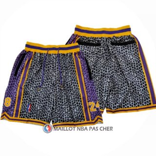 Short Los Angeles Lakers Kobe Bryant Noir Volet