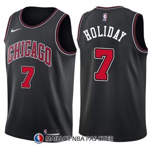 Maillot Chicago Bulls Justin Holiday Statement 7 2017-18 Noir