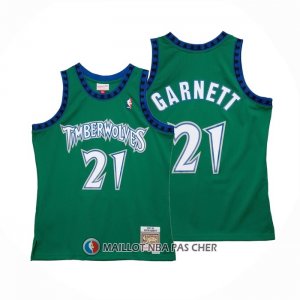 Maillot Enfant Minnesota Timberwolves Kevin Garnett NO 21 Hardwood Classics Throwback 1997-98 Vert