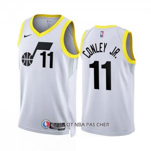 Maillot Utah Jazz Mike Conley JR. NO 11 Association 2022-23 Blanc