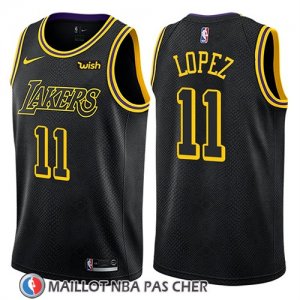 Maillot Los Angeles Lakers Brook Lopez Ciudad 2018 Noir