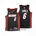 Maillot Miami Heat LeBron James NO 6 Icon Noir