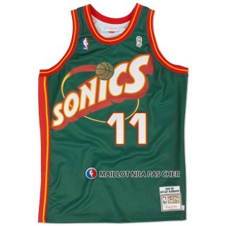 Maillot Seattle Supersonics Detlef Schrempf Historic Retro Vert