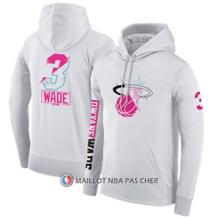 Veste a Capuche Miami Heat Dwyane Wade Blanc