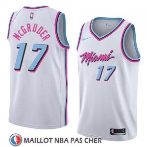 Maillot Miami Heat Rodney Mcgruder No 17 Ciudad 2018 Blanc
