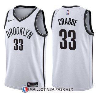 Maillot Brooklyn Nets Allen Crabbe Association 33 2017-18 Blanc