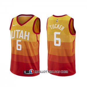 Maillot Utah Jazz Rayjon Tucker Ville Orange