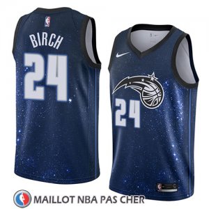 Maillot Orlando Magic Khem Birch No 24 Ciudad 2018 Bleu