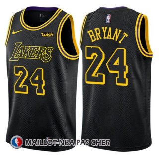 Maillot Los Angeles Lakers Bryant 24 Ciudad 2017-18 Negr