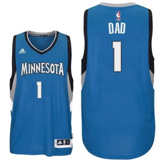 Maillot Fete des Peres Timberwolves Dad 1 Bleu