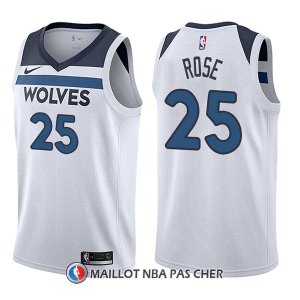 Maillot Minnesota Timberwolves Derrick Rose Association 25 2017-18 Blanc