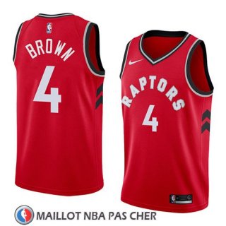 Maillot Tornto Raptors Lorenzo Brown No 4 Icon 2018 Rouge