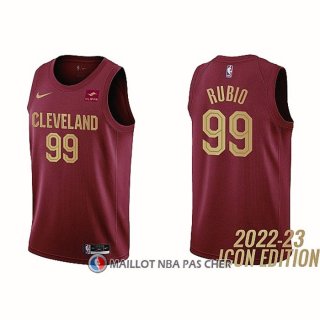 Maillot Cleveland Cavaliers Ricky Rubio NO 99 Icon 2022-23 Rouge