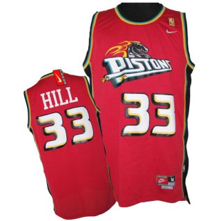 Maillot Detroit Pistons Hill #33 Rouge
