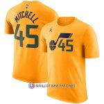 Maillot Manche Courte Utah Jazz Donovan Mitchell Statement Jaune