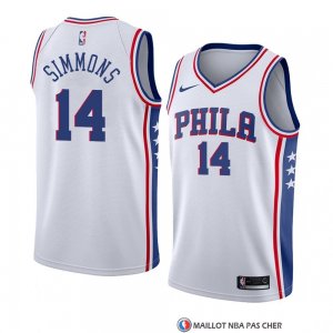 Maillot Philadelphia 76ers Jonathon Simmons Association 2018 Blanc