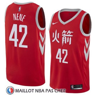 Maillot Houston Rockets Nene No 42 Ciudad 2018 Rouge
