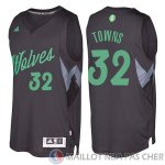 Maillot Towns Minnesota Timberwolves Noel #32 Noir