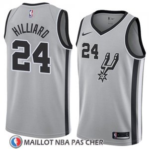 Maillot San Antonio Spurs Darrun Hilliard No 24 Statement 2018 Gris