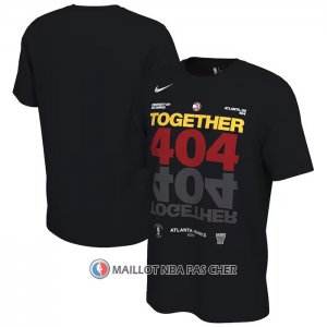 Maillot Manche Courte Atlanta Hawks 2023 NBA Playoffs Mantra Noir
