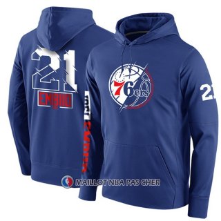 Veste a Capuche Philadelphia 76ers Joel Embiid Bleu