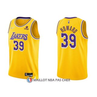 Maillot Los Angeles Lakers Dwight Howard NO 39 75th Anniversary 2021-22 Jaune