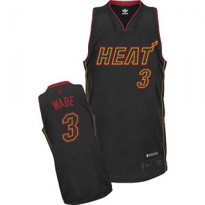 Maillot Miami Heat Vibe Wade #3 Noir