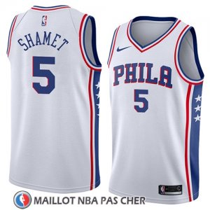 Maillot Philadelphia 76ers Landry Shamet Association 2018 Blanc