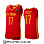 Maillot Espagne Fran Vazquez 2019 FIBA Baketball World Cup Rouge