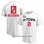 Maillot Manche Courte Houston Rockets Russell Westbrook Blanc