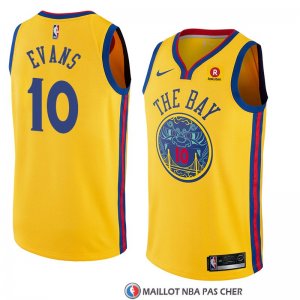 Maillot Golden State Warriors Jacob Evans Iii 10 Ciudad 2017-18 Or