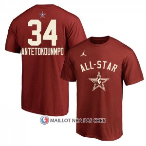 Maillot Manche Courte All Star 2024 Giannis Antetokounmpo Rouge