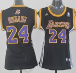 Maillot Femme de Bryant Los Angeles Lakers #24 Noir