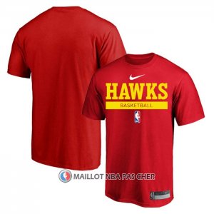 Maillot Manche Courte Atlanta Hawks Practice Performance 2022-23 Rouge