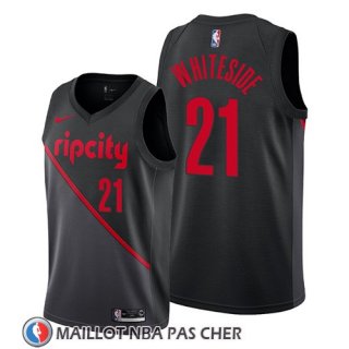 Maillot Portland Trail Blazers Hassan Whiteside Ville 2019 Noir