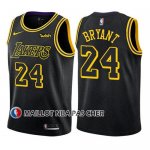 Maillot Enfant Los Angeles Lakers Kobe Bryant Ville 2017-18 Noir