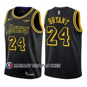 Maillot Enfant Los Angeles Lakers Kobe Bryant Ville 2017-18 Noir