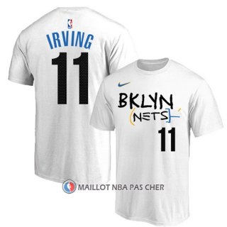 Maillot Manche Courte Brooklyn Nets Kyrie Irving Ville 2022-23 Blanc
