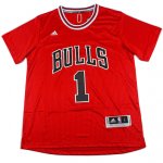 Maillot Authentique Manche Courte Bulls Rose 1 Rouge
