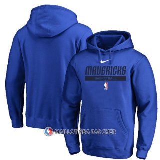 Veste a Capuche Dallas Mavericks Practice Performance 2022-23 Bleu